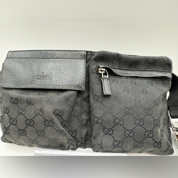 Gucci-Authentic- Canvas Belt Bag Black (Bumbag) - Picture 3 of 13
